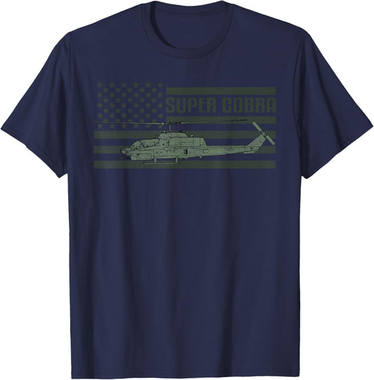 AH-1 Cobra US Military Helicopter T-Shirt - T-Shirt | Navy