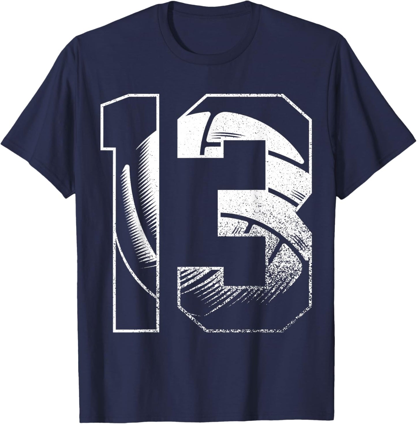 13th Birthday Boy Volleyball Player Volleyball 13 Years Old T-Shirt - T-Shirt | Navy