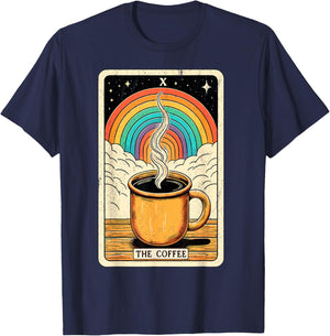 The Coffee Tarot Card Coffee Lover Funny Coffee T-Shirt - T-Shirt | Navy