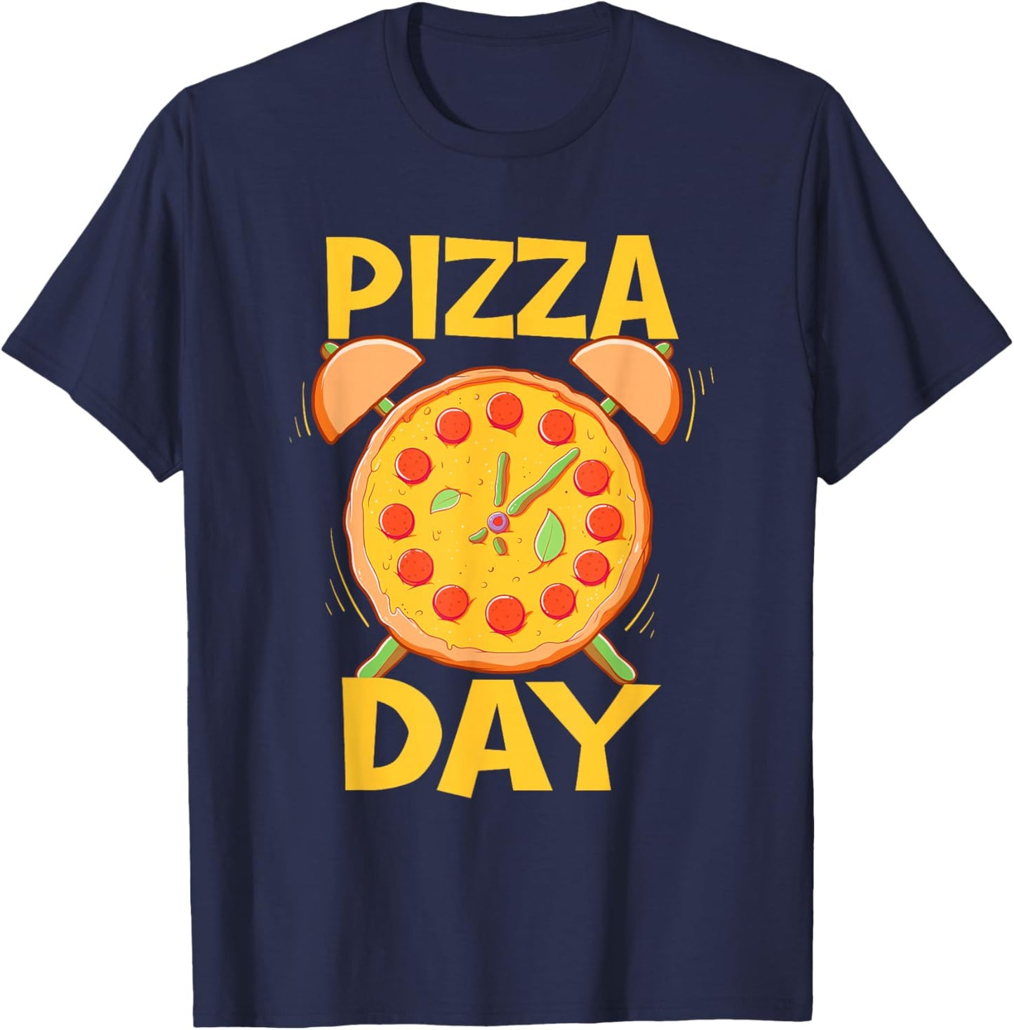 Pizza Day - Pizza Baker Food Lover T-Shirt - T-Shirt | Navy