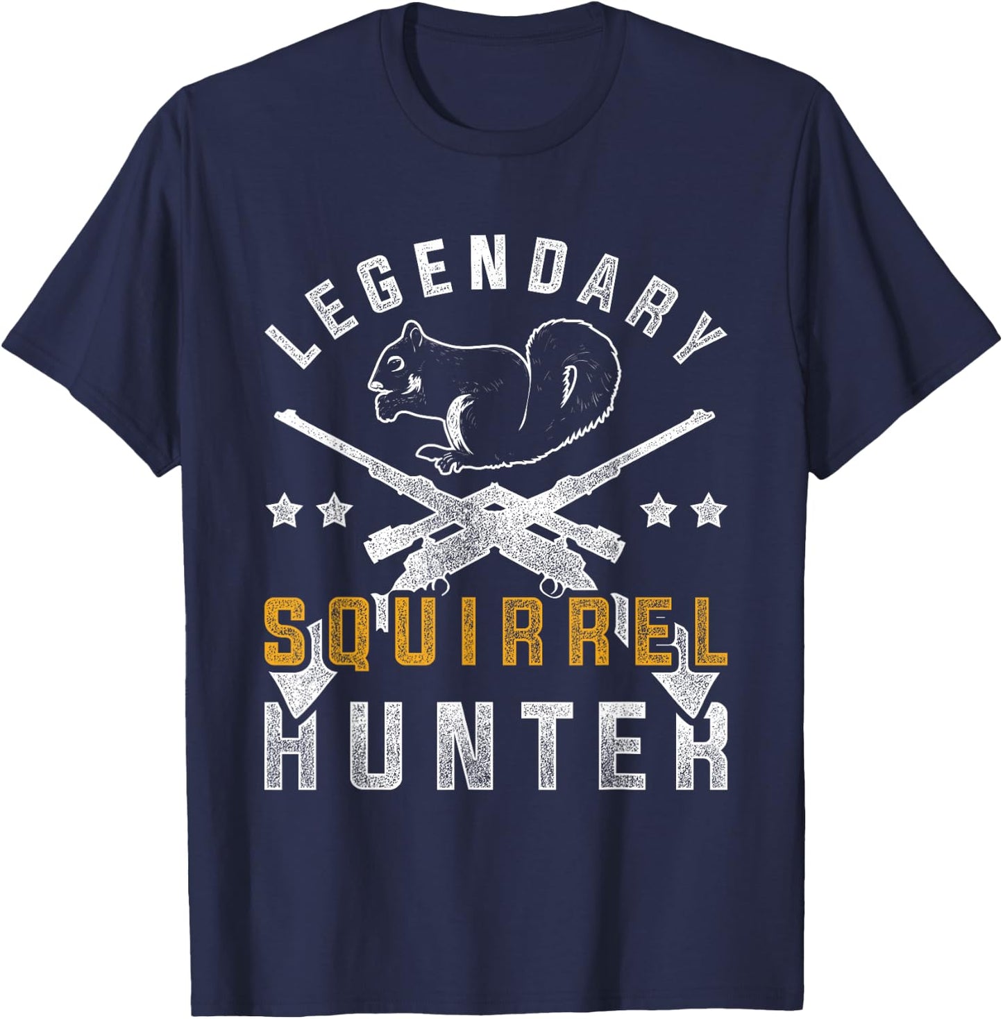 Forest Animal Squirrel Lover Animal Designs Legendary Squirrel Hunter Squirrel T-Shirt - T-Shirt | Navy
