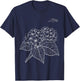 Hydrangea Flower Funny Design Women T-Shirt - T-Shirt | Navy