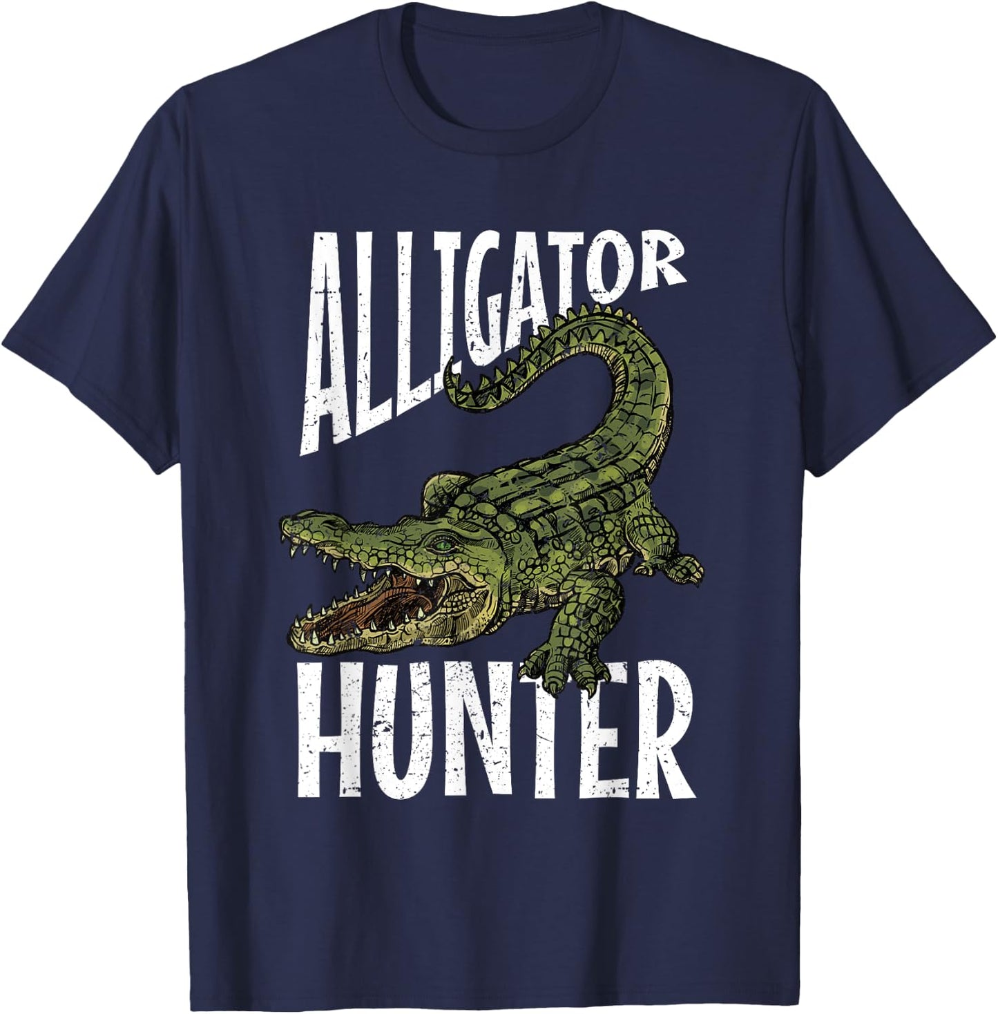 Alligator Hunter Shirt | Cute Gator Catchers T-Shirt - T-Shirt | Navy