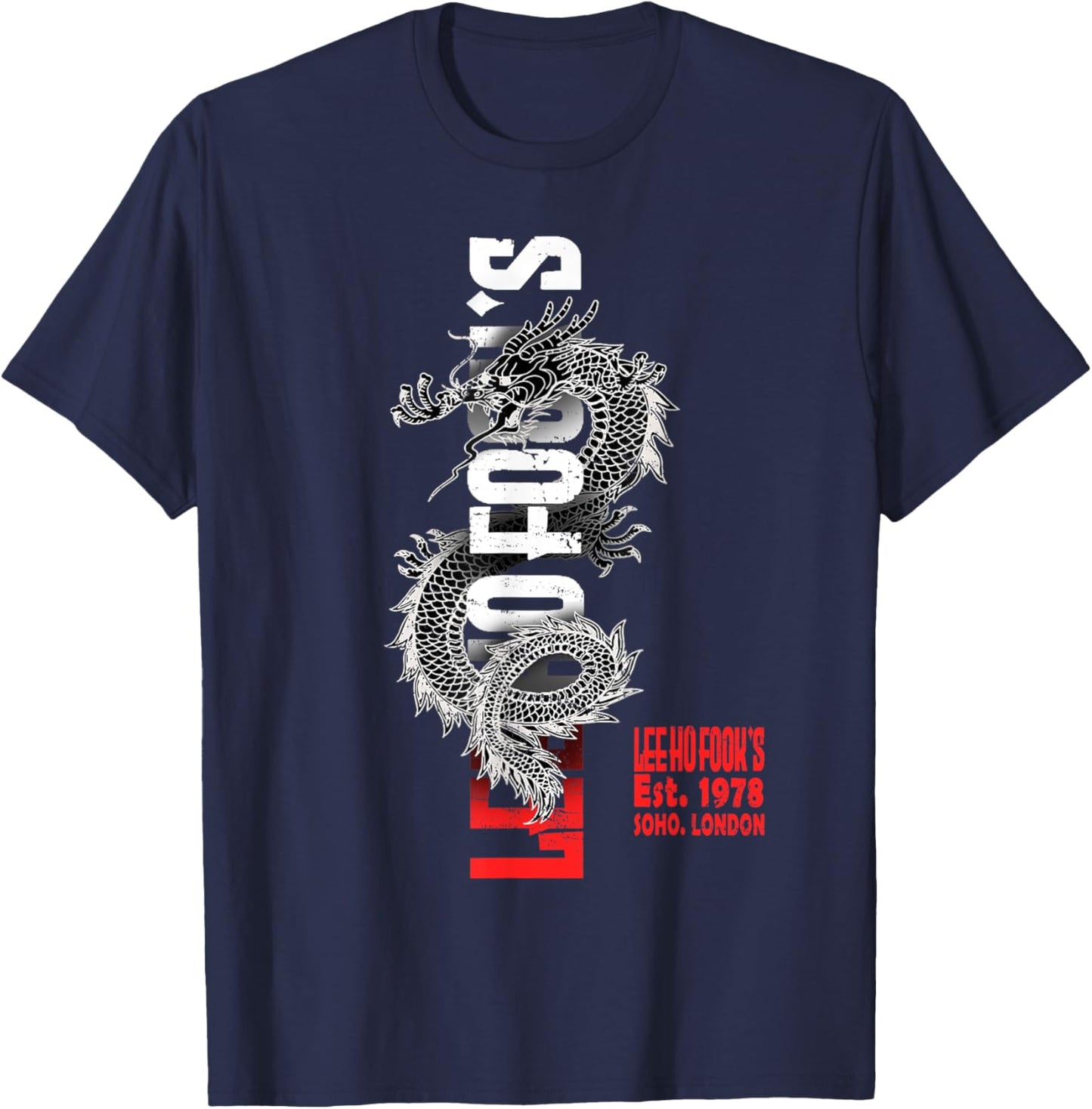 Vintage Lee Ho Fooks Chinese Restaurant China Dragon T-Shirt - T-Shirt | Navy