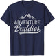 Hiking Mountains Adventure Buddies Couples T-Shirt - T-Shirt | Navy