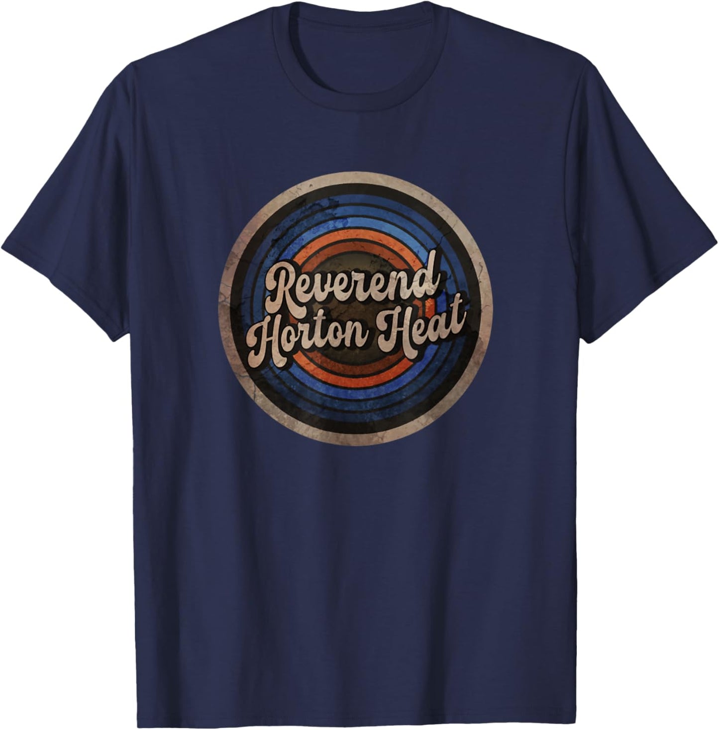 Reverend I Am Strong Horton Heat Vintage Christian Jesus T-Shirt - T-Shirt | Navy