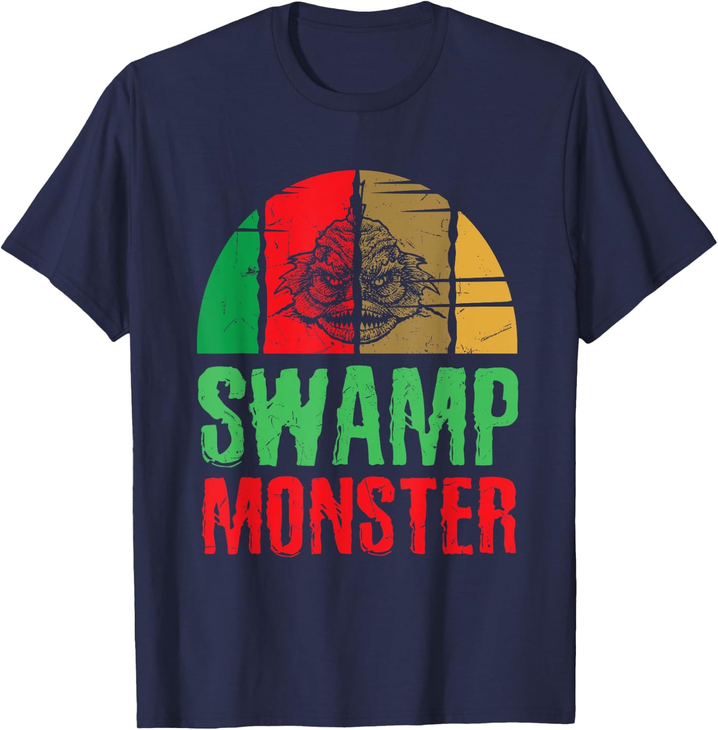 Cool Swamp Monster Monsters Fish Swamp Lovers gift T-Shirt - T-Shirt | Navy