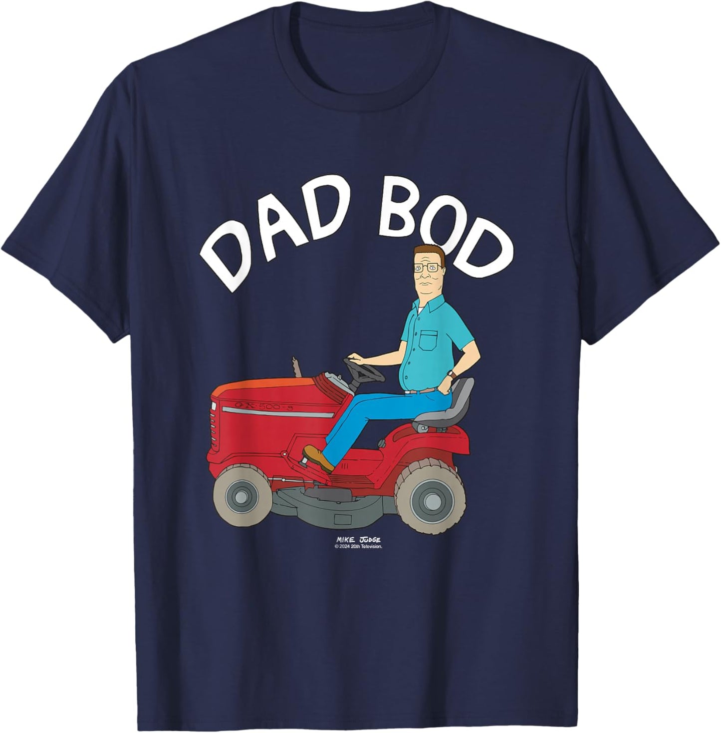 King Of The Hill Iconic Hank Hill Father's Day Dad Bod Logo T-Shirt - T-Shirt | Navy