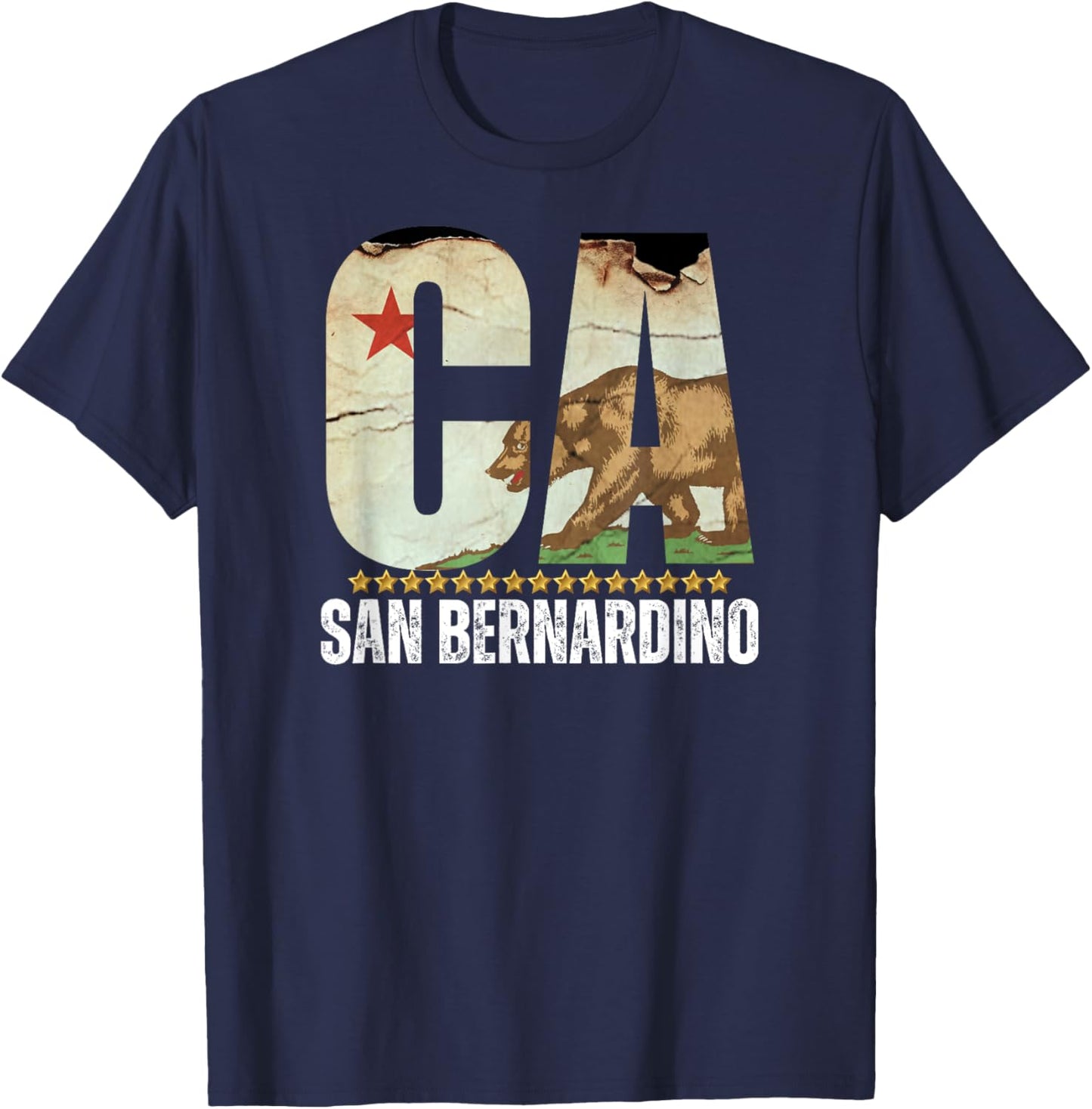 San Bernardino, California CA, Major USA City T-Shirt - T-Shirt | Navy
