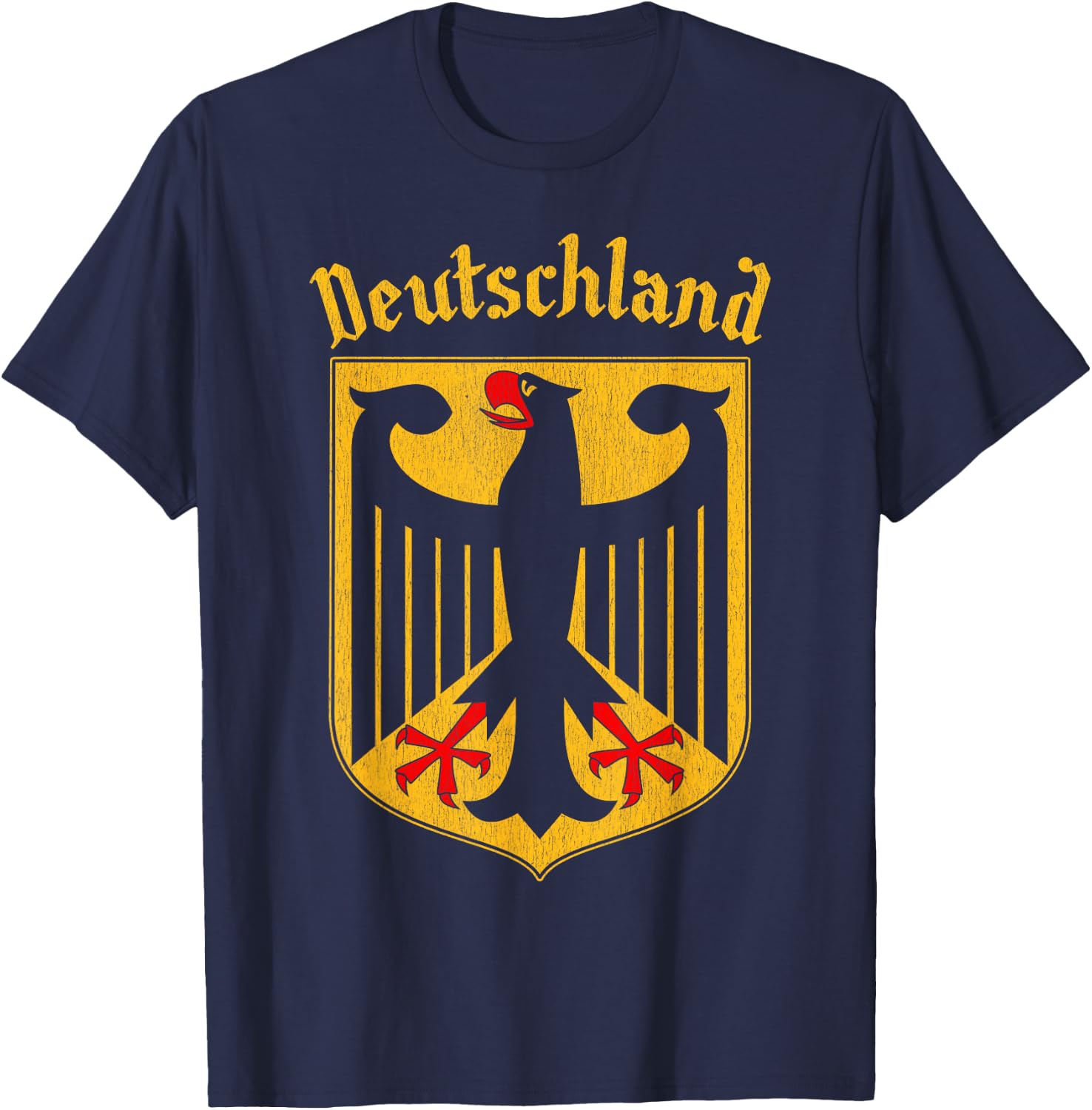 German Eagle Deutschland Coat of Arms Flag Souvenir Gift T-Shirt - T-Shirt | Navy