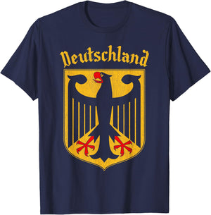 German Eagle Deutschland Coat of Arms Flag Souvenir Gift T-Shirt - T-Shirt | Navy