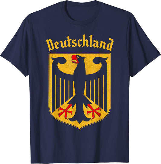 German Eagle Deutschland Coat of Arms Flag Souvenir Gift T-Shirt - T-Shirt | Navy