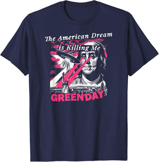 Green Day American Dream Abduction T-Shirt - T-Shirt | Navy