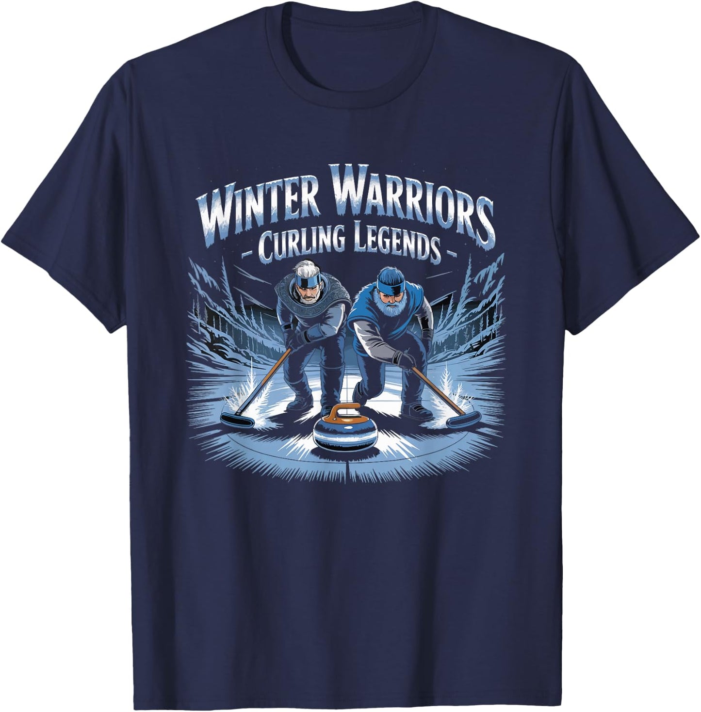 Curling Player Curling Team Warrior Curling T-Shirt - T-Shirt | Navy