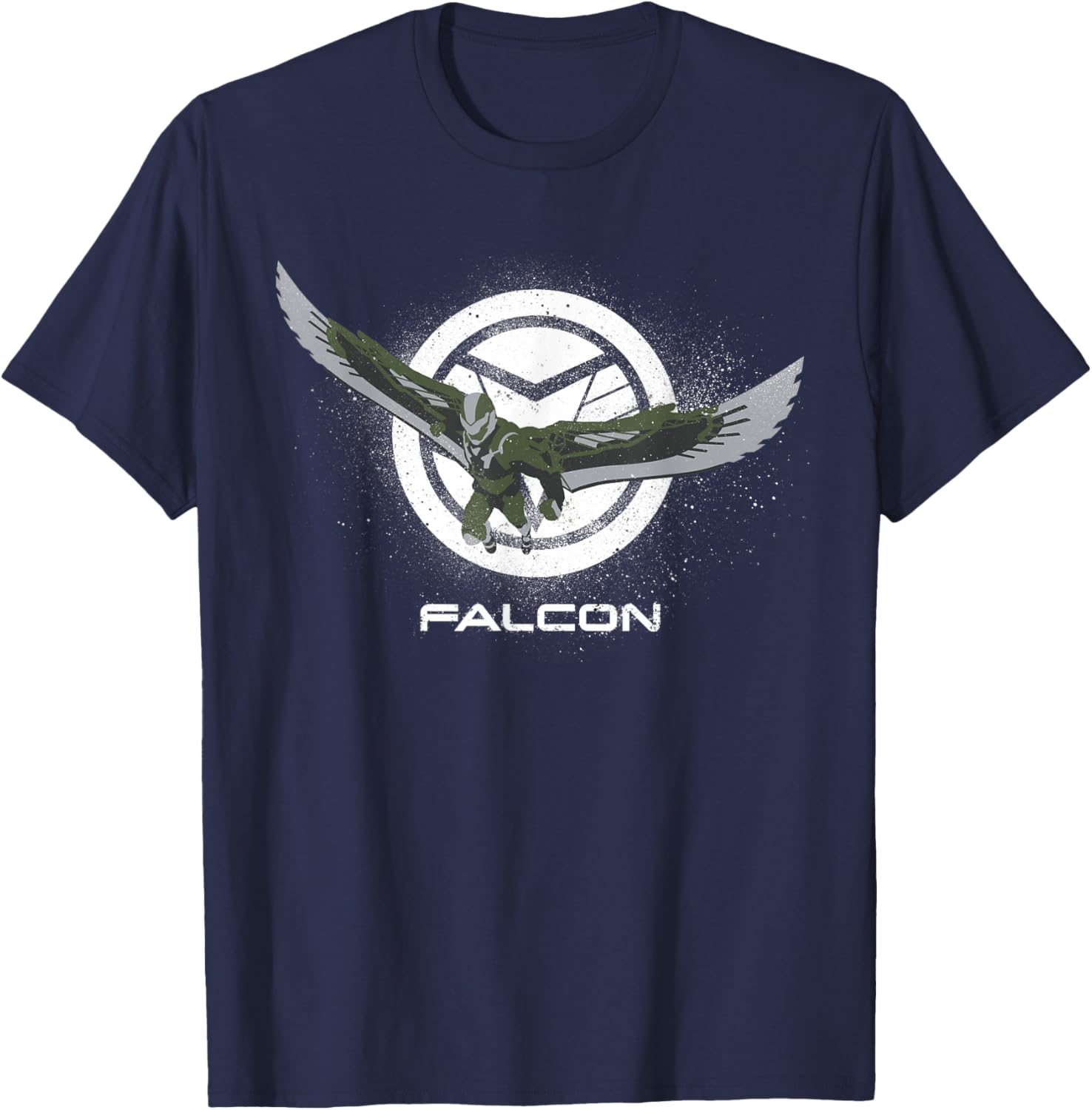 Marvel Captain America: Brave New World Falcon Stencil Style T-Shirt - T-Shirt | Navy