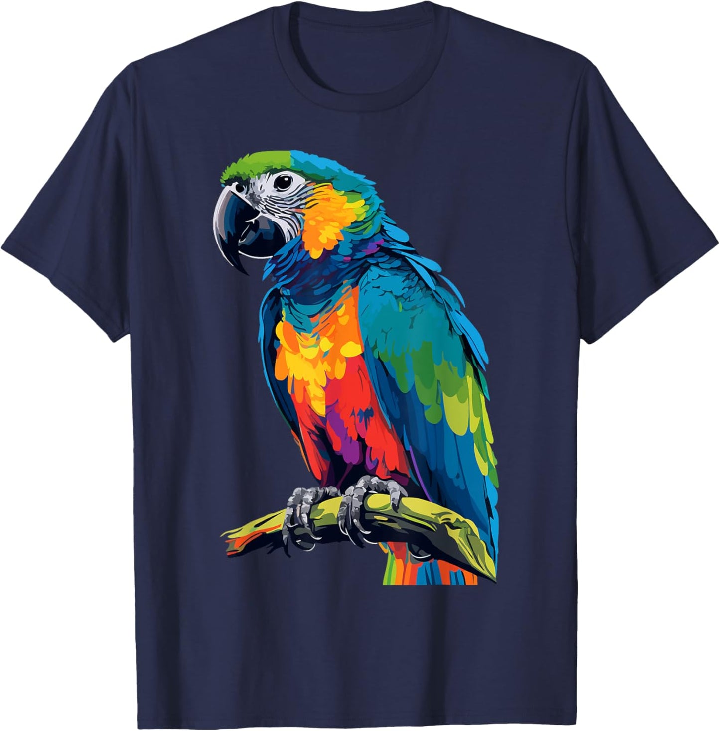 Colorful Parrot T-Shirt - T-Shirt | Navy