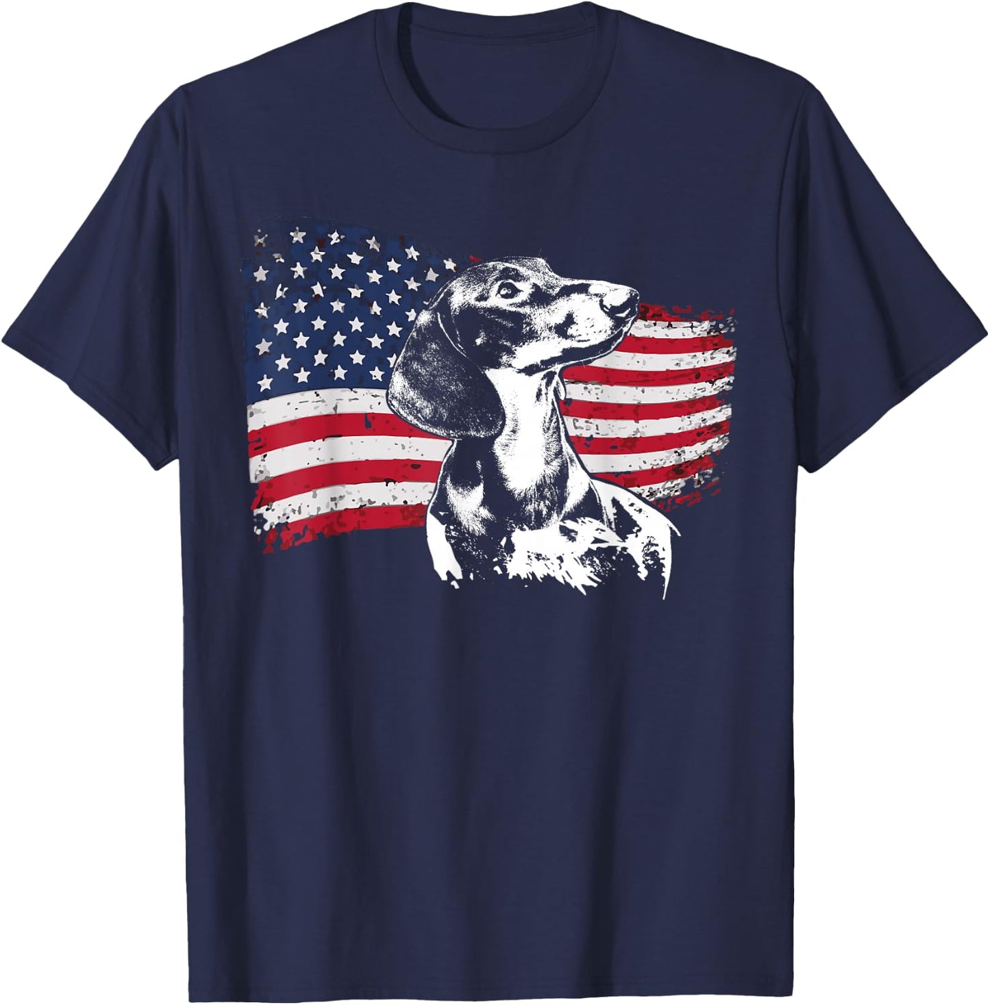 Dachshund Doxie Wiener Sausage Dog T-Shirt - T-Shirt | Navy