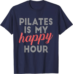 Pilates ist mein Happy Hour Sweet Gift Pilates T-Shirt - T-Shirt | Navy
