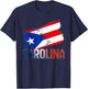 Carolina City Puerto Rico Flag Vintage Roots Boricua T-Shirt - T-Shirt | Navy