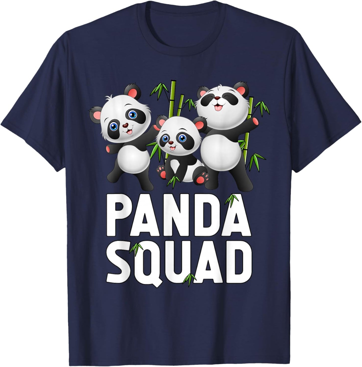 Cute Panda Squad - Panda Family T-Shirt - T-Shirt | Navy