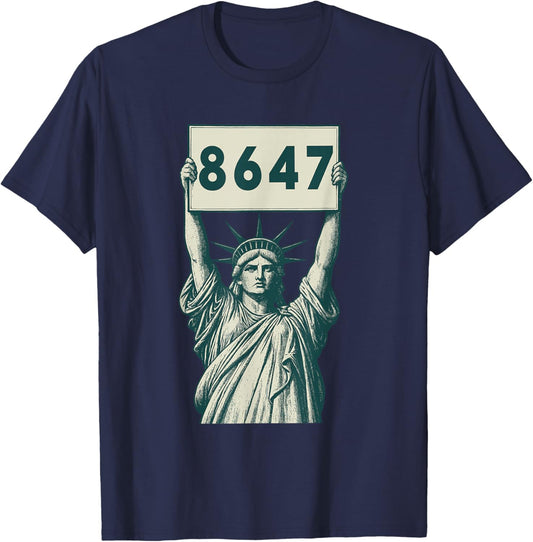 Statue of Liberty 8647 T-Shirt - T-Shirt | Navy