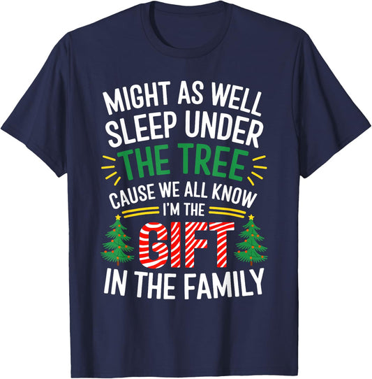 Funny Christmas Kids Girls Boys Christmas Pajamas Christmas T-Shirt - T-Shirt | Navy