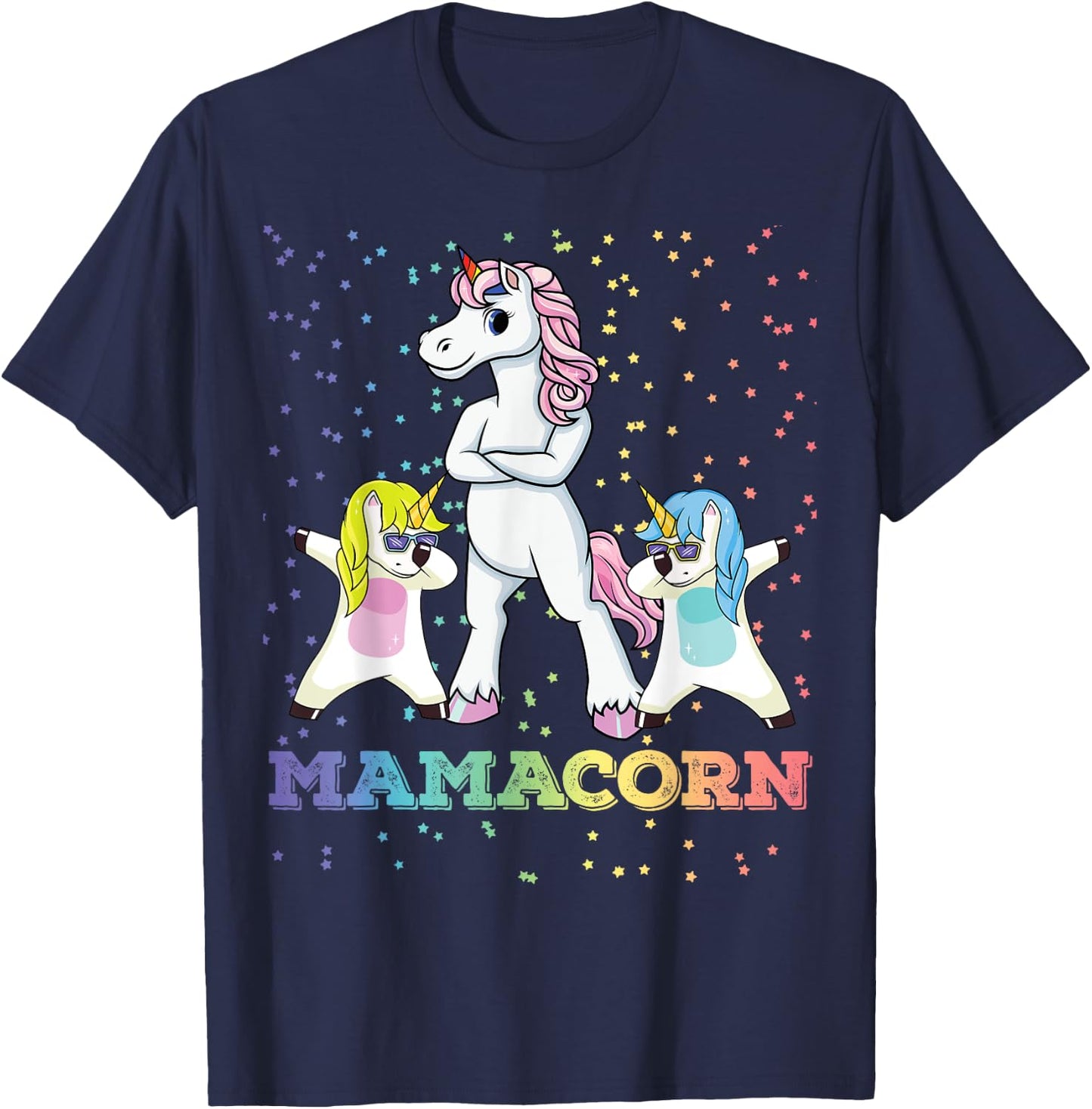 Mamacorn Unicorn Mama Unicorn Girl Unicorn Mom Mamacorn T-Shirt - T-Shirt | Navy