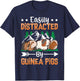 Easily Distracted By Guinea Pigs T-Shirt - T-Shirt | Navy