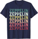 Retro Zeppelin 70s Dirigible Blimp Airship Zepelin Zepplin T-Shirt - T-Shirt | Navy