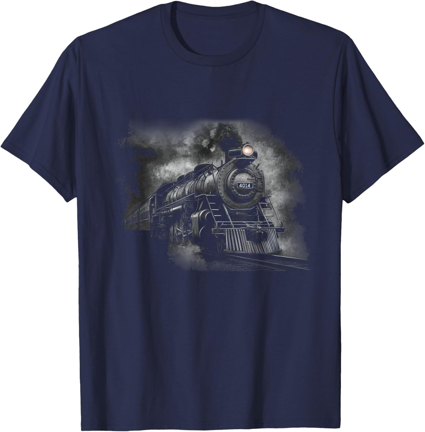 Steam Locomotive Train Engine Railroad Big-Boy Train 4014 T-Shirt - T-Shirt | Navy