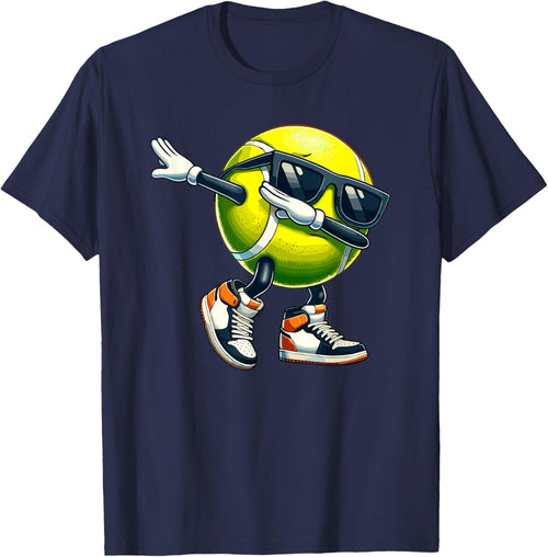 Dabbing Tennis Ball With Sunglasses Funny Sports Player