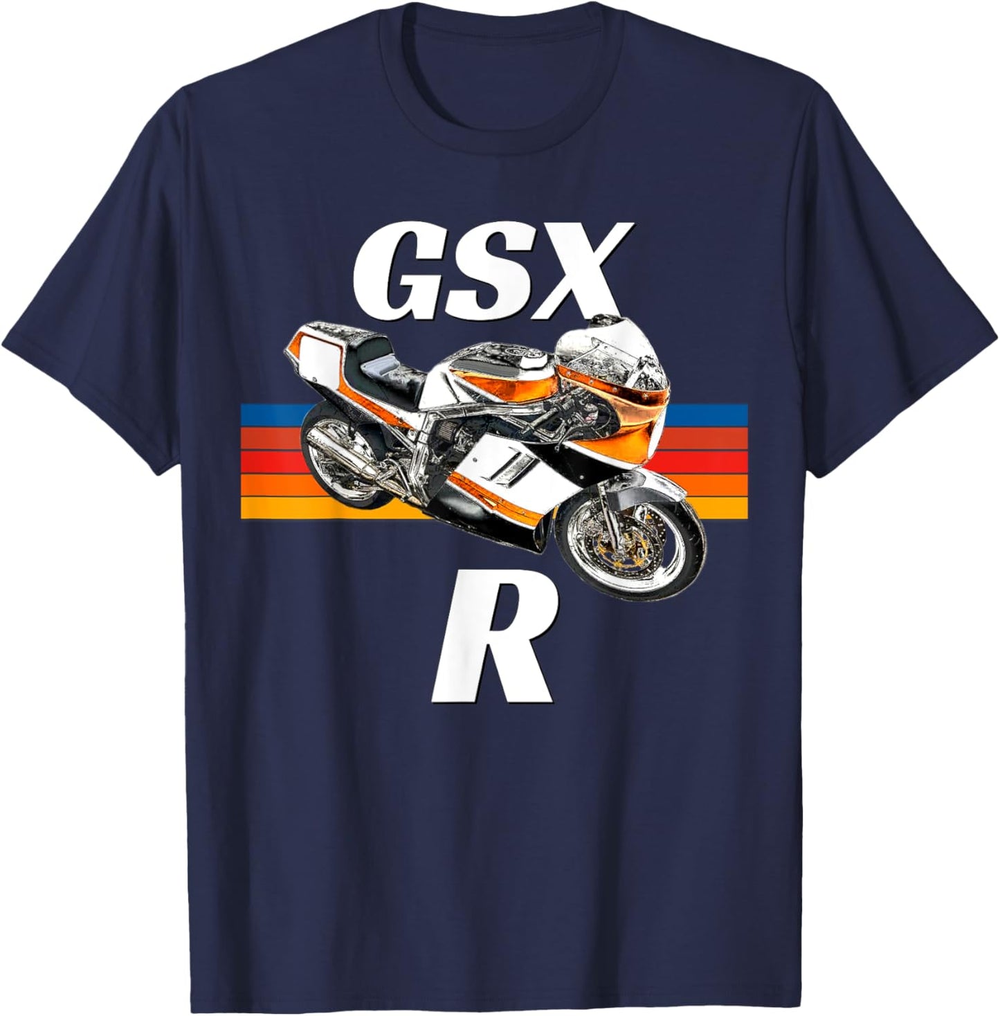Motorcycle Sport Bike GSXR Street Bike, Race Motorcycle T-Shirt - T-Shirt | Navy