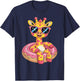Cute Giraffe On Vacation Graphic Summer For Kids Girl T-Shirt - T-Shirt | Navy