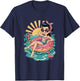 Funny Beach Summer Retro Rockabilly Pin Up Girl T-Shirt - T-Shirt | Navy