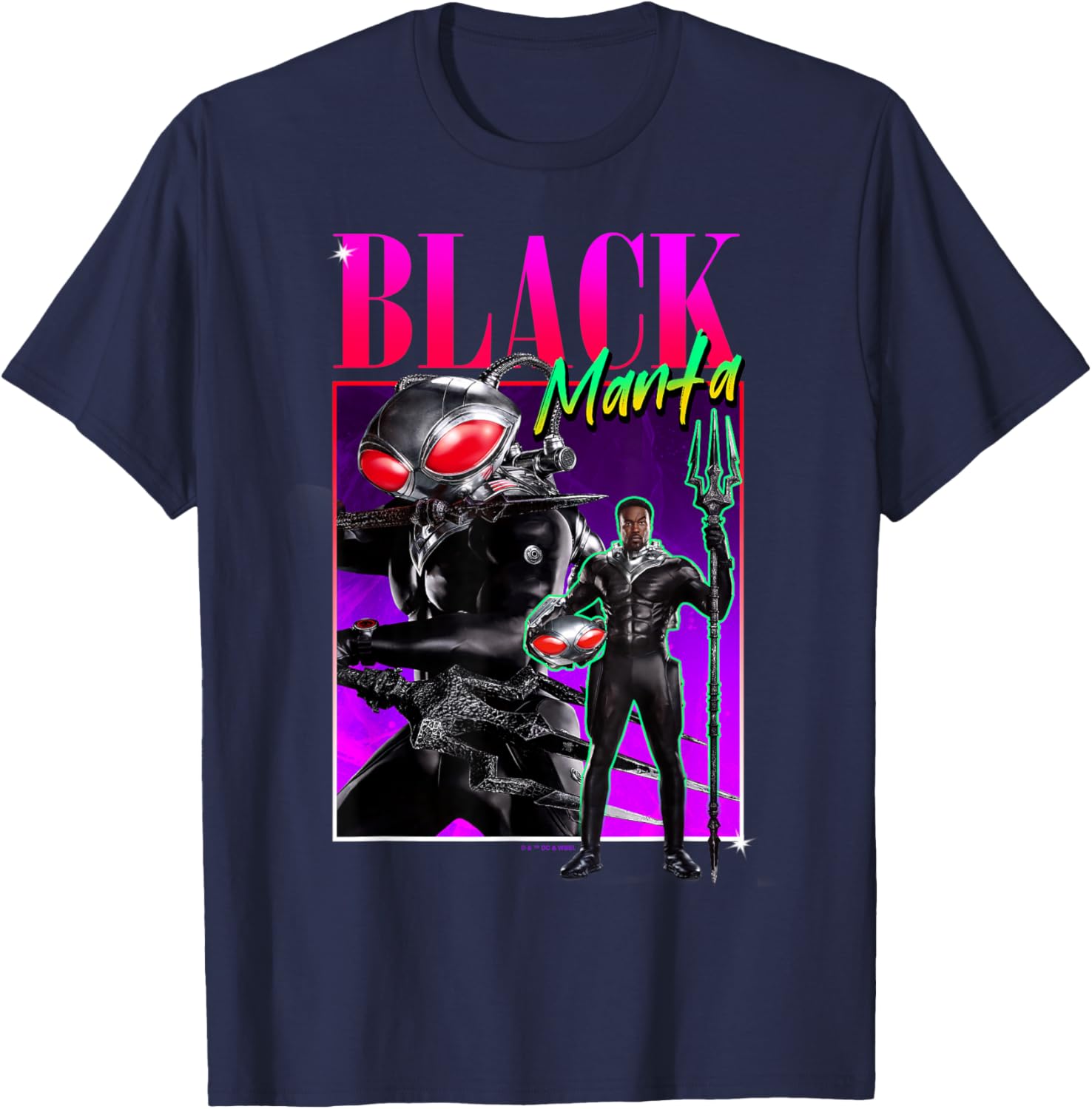 Aquaman and the Lost Kingdom 90's Style Black Manta T-Shirt - T-Shirt | Navy