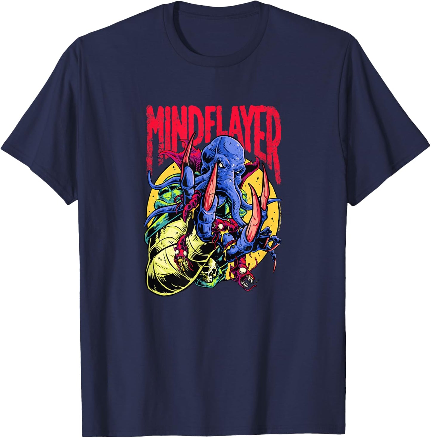 Dungeons & Dragons Mindflayer Monster Claws Out T-Shirt - T-Shirt | Navy