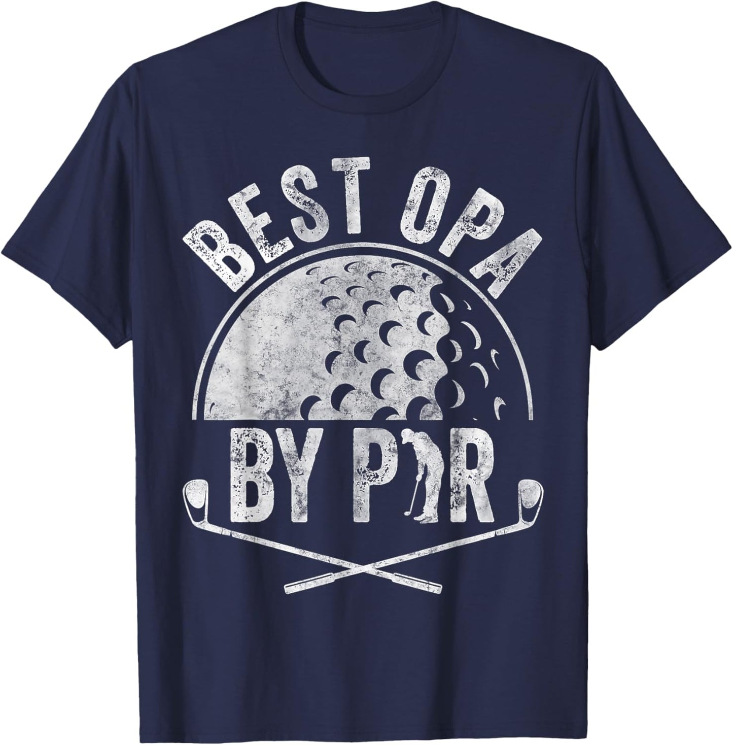 Golf Lover Sports Father's Day Golfer Best Opa By Par T-Shirt - T-Shirt | Navy