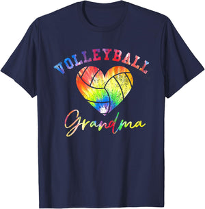 Volleyball Grandma Tie dye T-Shirt - T-Shirt | Navy