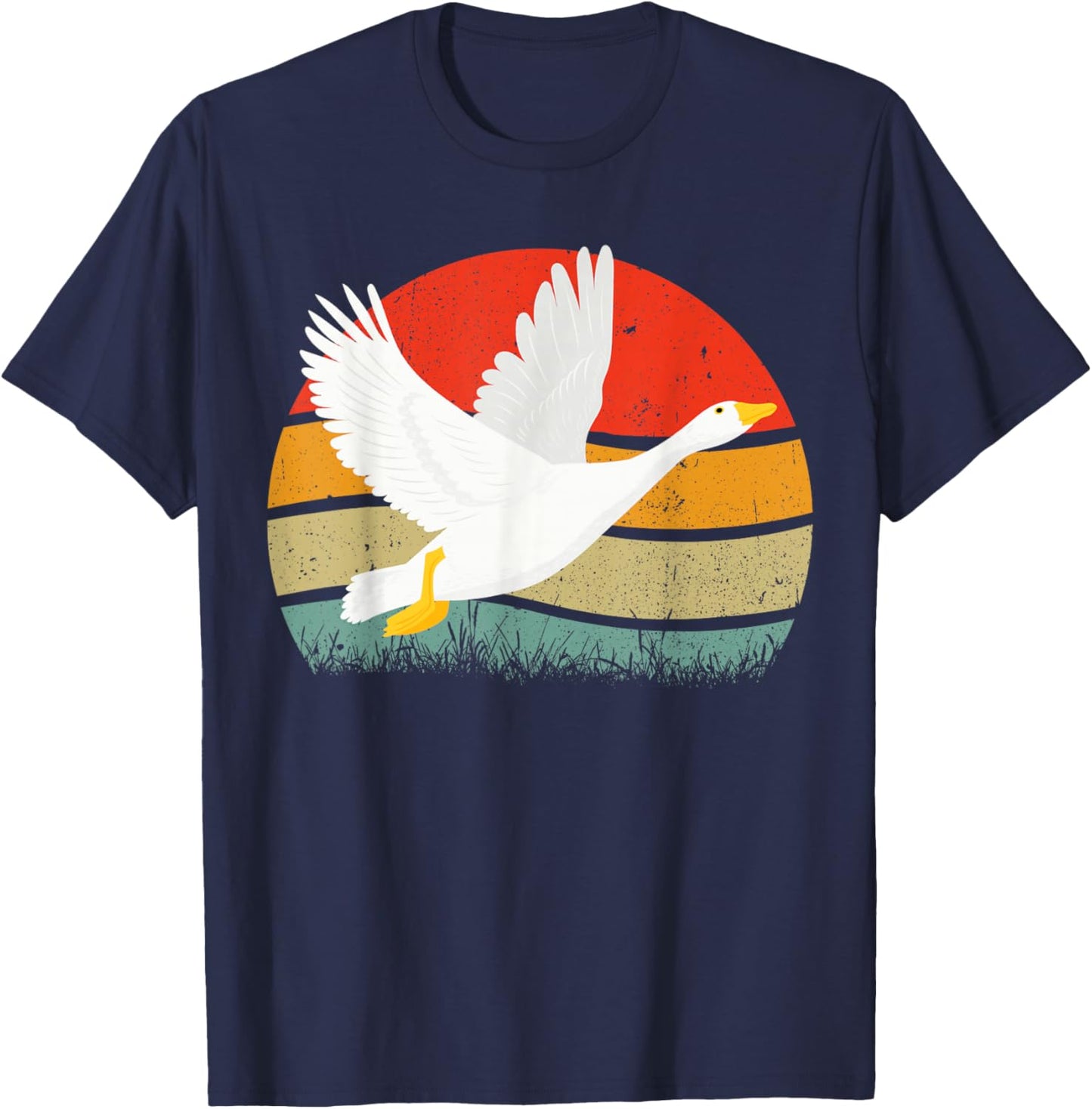 Funny Vintage Duck Farm Animal Retro Duck Lover T-Shirt - T-Shirt | Navy