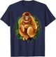 Golden Snub-Nosed Monkey Cute Monkey T-Shirt - T-Shirt | Navy