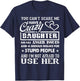 You Can't Scare me I Have a Crazy Daughter Gifts for dad mom T-Shirt - T-Shirt | Navy
