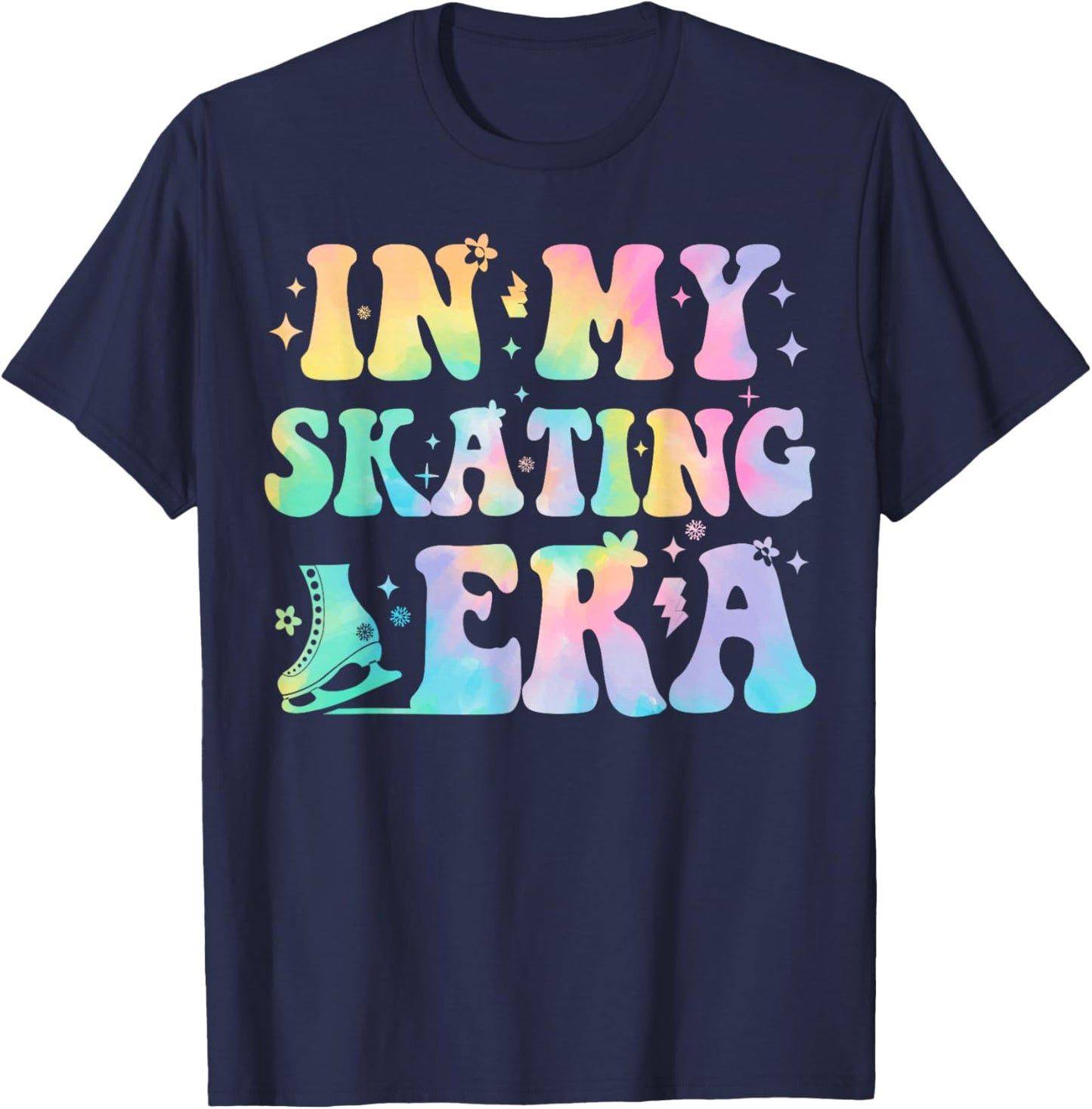 In My Skating Era Skater Coach Figure Hockey Ice Skate T-Shirt - T-Shirt | Navy
