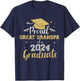Proud great grandpa class of 2024 graduate senior graduation T-Shirt - T-Shirt | Navy