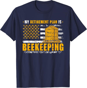 Honey Beekeeping Beekeeper My Retirement Plan Is Beekeeping T-Shirt - T-Shirt | Navy