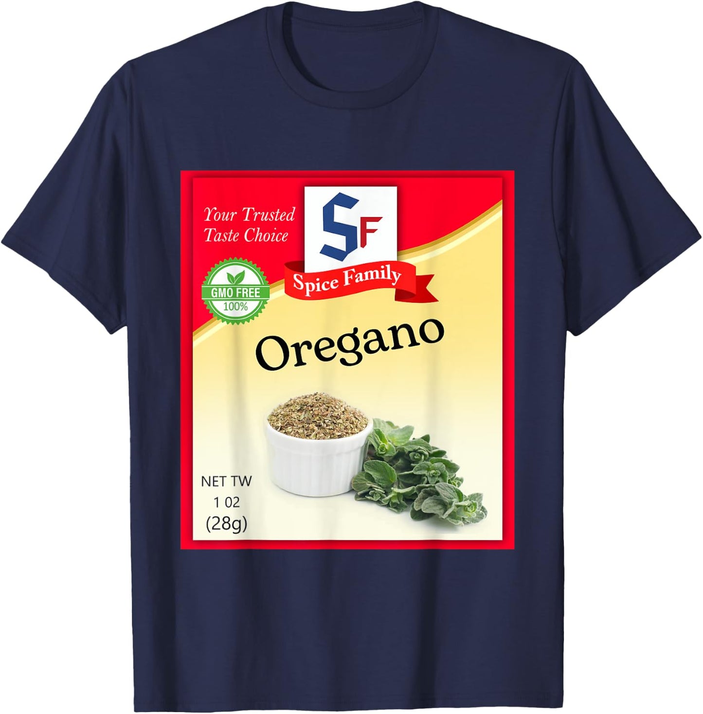 Oregano Condiment Costume Holiday Spice Costumes T-Shirt - T-Shirt | Navy