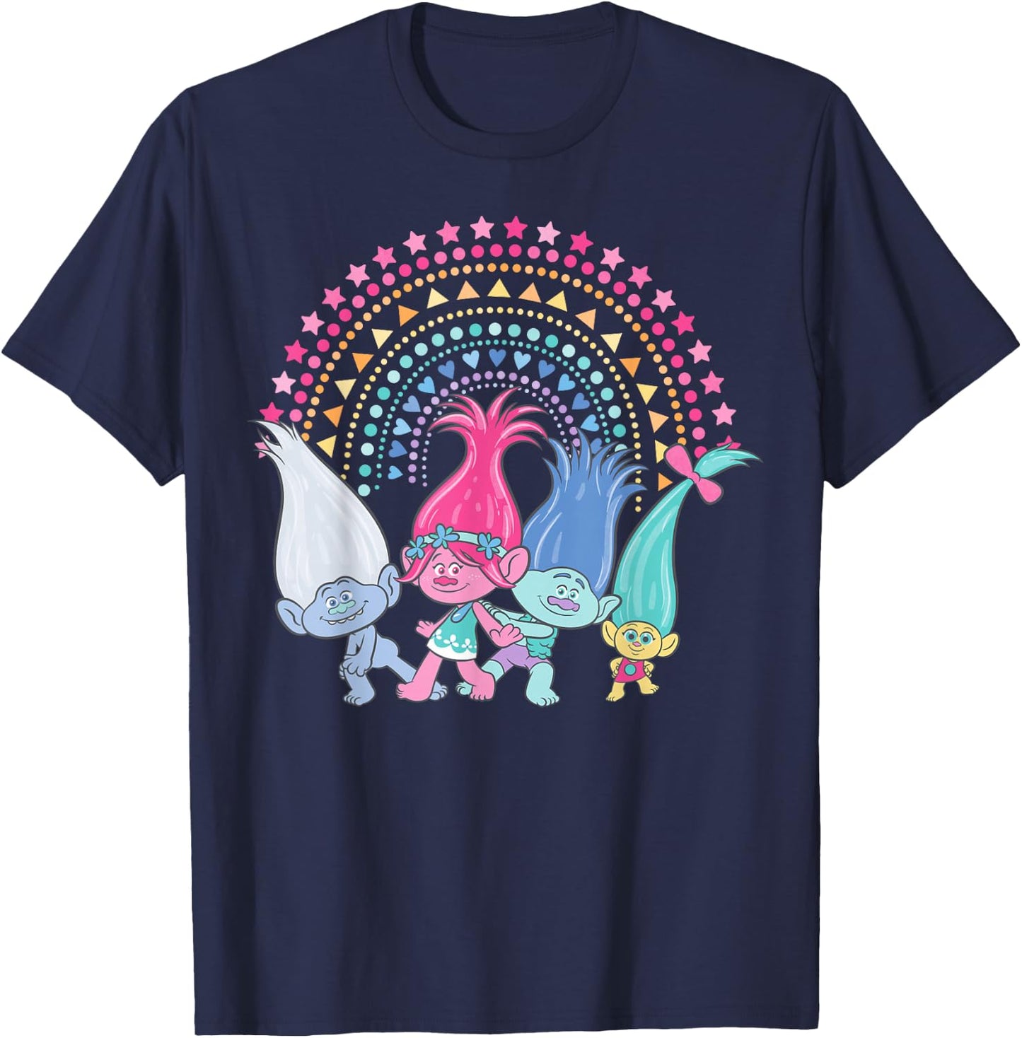 DreamWorks Trolls Rainbow Trolls T-Shirt - T-Shirt | Navy
