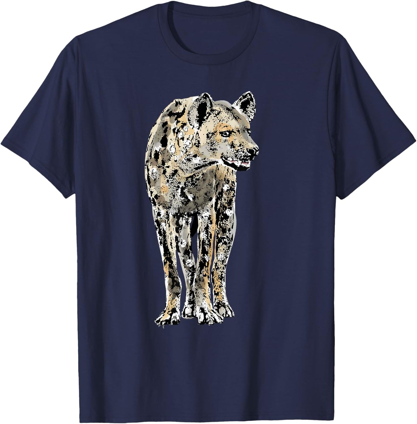 Spotted Hyena Wildlife Design for Hyena Fans T-Shirt - T-Shirt | Navy