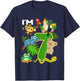 I'm 7 Year Old Birthday Rainforest Animals 7th Bday Kids T-Shirt - T-Shirt | Navy