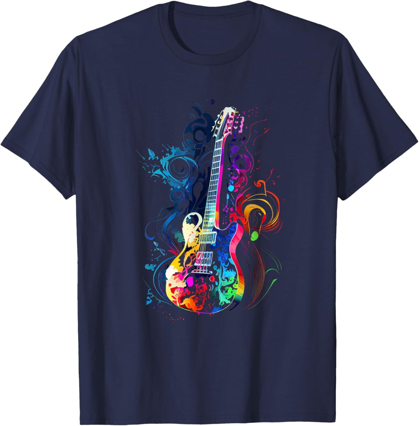 Guitar Design Guitar Gift Guitarist T-Shirt - T-Shirt | Navy
