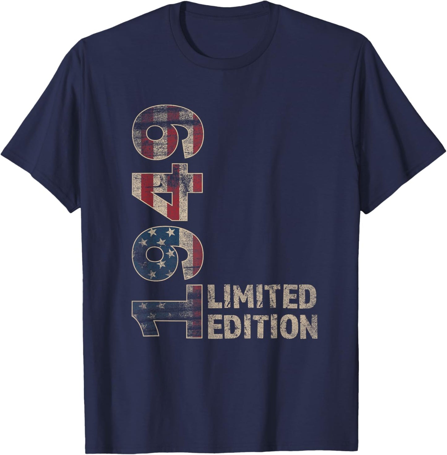 76th Birthday Gift men Vintage born 1949 turning 76 Year Old T-Shirt - T-Shirt | Navy